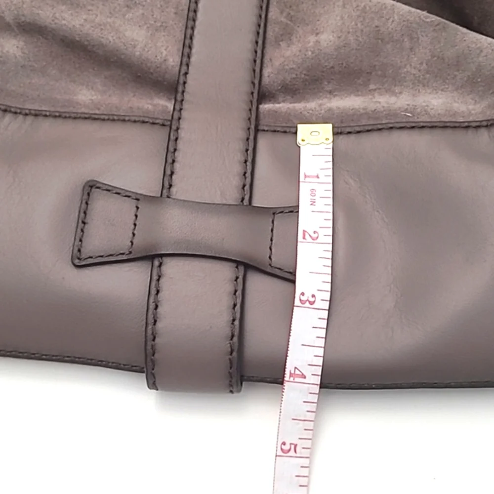 Michael Kors Quincy Hobo Bag Dark Caramel Shoulder Tote Suede Leather Logo NWOT